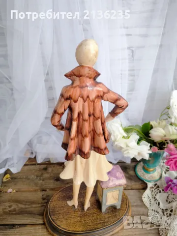 Фигура Santini – 48 см, Италия, арт деко, снимка 8 - Антикварни и старинни предмети - 50425125