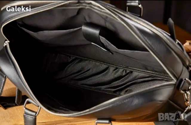 Мъжка елегантна офис чанта за лаптоп 15”/Бизнес куфарче от естест. кожа!, снимка 8 - Чанти - 53481102