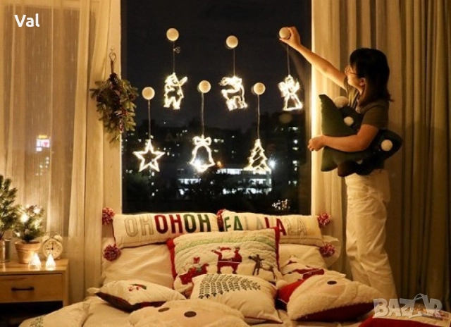 Коледна залепваща се украса с LED светлини-1бр. , снимка 5 - Декорация за дома - 52525681