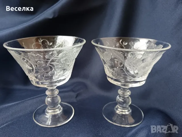 Стъклен комплект за двама - релефно стъкло с горски плодове , снимка 10 - Чаши - 50052342