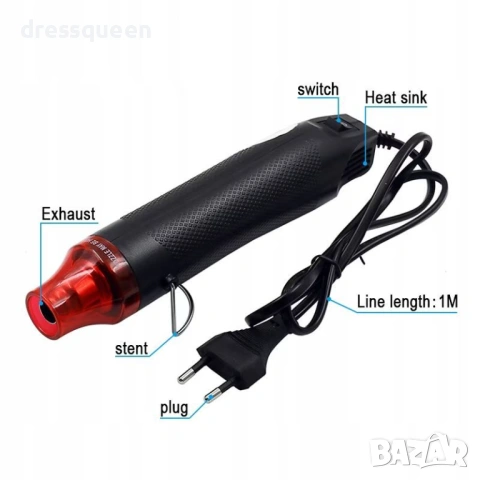 483 Универсален мини инструмент за горещ въздух 300W: Бързо нагряване и максимална издръжливост, снимка 5 - Други инструменти - 53664014