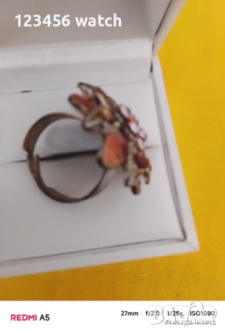 Стари посребрени пръстени със естествен камък, снимка 5 - Антикварни и старинни предмети - 53709696