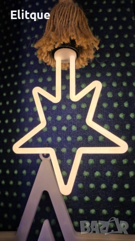 Коледна декоративна LED крушка – топла светлина, две форми: Звезда или Елха, снимка 5 - Други - 52629390