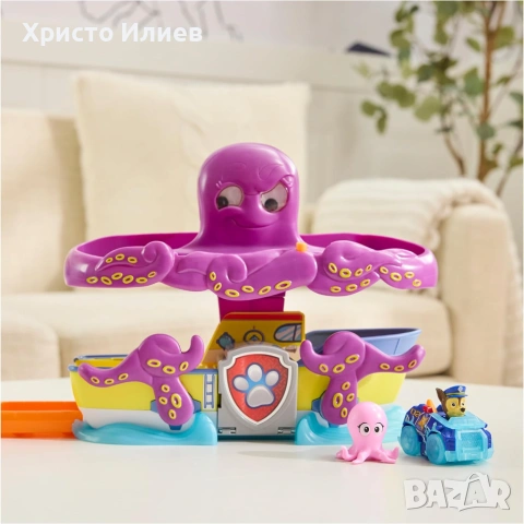 Paw Patrol писта с кола Чейс и октопод Пес Патрул кученца, снимка 6 - Коли, камиони, мотори, писти - 53316353