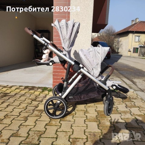 Cybex gazelle S - количка за близнаци, снимка 4 - Детски колички - 53487371