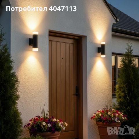 Външен LED аплик 10W, 280lm, 3000K – устойчив на влага и прах, снимка 3 - Лампи за стена - 51788982