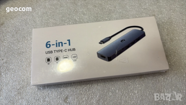6в1 USB HUB Totu HD044 (Нов,4K HDMI,3xUSB v.3.2,SD/mSD)