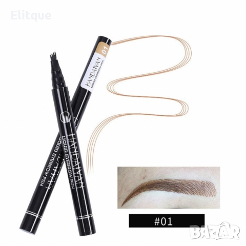 Молив тату за вежди, снабден с четириглав гребен на течна основа - HZS314, снимка 10 - Други - 52830648