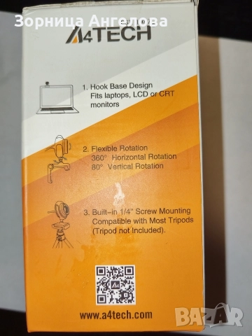 A4TECH PK-710G – 480p VGA уеб камера, чисто нова в кутия., снимка 2 - Камери - 52863930