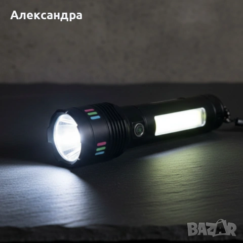 LED мощен фенер BL-707-TG – ярък фенер с Type-C зареждане, снимка 5 - Друга електроника - 53360252