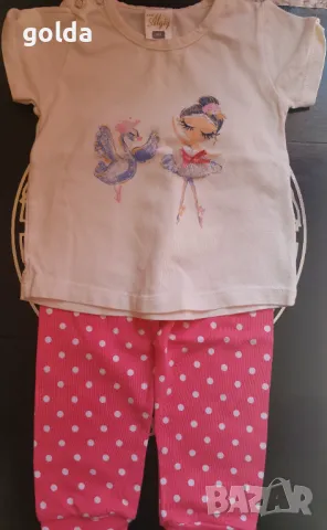 Бебешки сет блуза с панталон момиче 9 мес, снимка 2 - Комплекти за бебе - 49770700