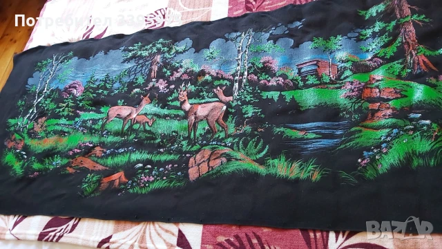 Гоблен ”Олени на поляне” Германия, снимка 2 - Гоблени - 51359161