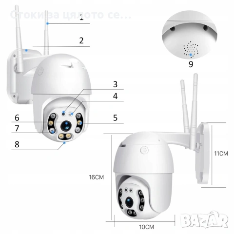 Водоустойчива, безжична камера с нощно виждане , снимка 2 - IP камери - 53693103