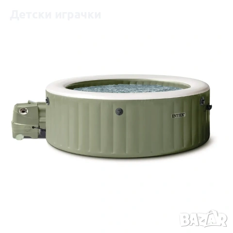 Надуваемо джакузи Pure Spa Bubble Therapy Intex с диаметър 196см, с 4 места, зелено, снимка 5 - Други - 54258846