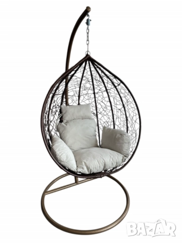 Градинска люлка от PVC ратан с метална конструкция. Доставката до офис на Еконт излиза около 90лв, д, снимка 11 - Други стоки за дома - 52138201
