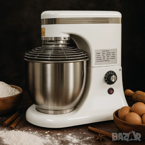 Планетарен миксер ST-BH7 – 7L професионален помощник в кухнята, снимка 7 - Друга електроника - 51851753