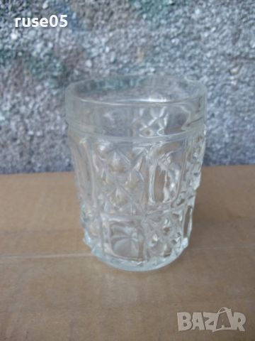 Лот от 5 бр. релефни стъклени чаши, снимка 2 - Чаши - 45225910