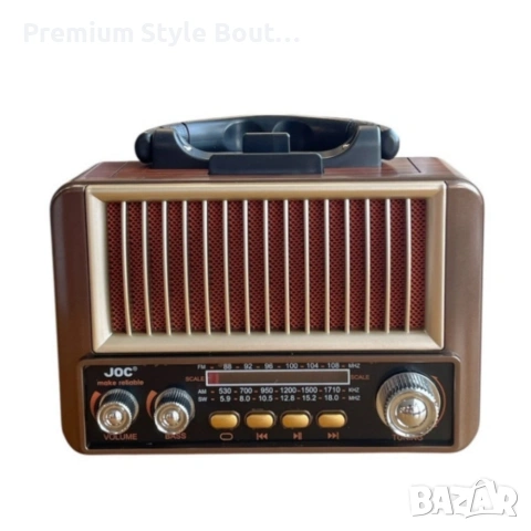Ретро радио JOC TG-2502T-S - класически стил и мощен звук, снимка 3 - Друга електроника - 53807522