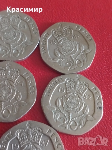 20 пенса Елизабет., снимка 5 - Нумизматика и бонистика - 51617090