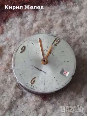 Механизъм с циферблат от стар ръчен часовник 52117, снимка 5 - Мъжки - 52270109