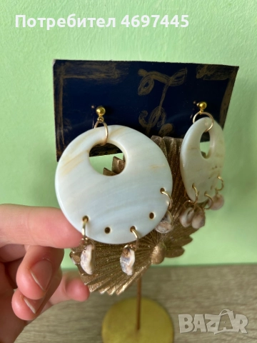 Ръчно изработени седефени обеци, снимка 2 - Обеци - 52961995
