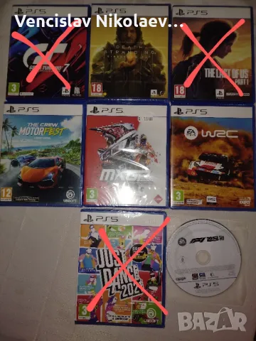 Gran turismo 7, The last of us part I, The crew motorfest, EA Wrc, F1 23, Death stranding, снимка 1