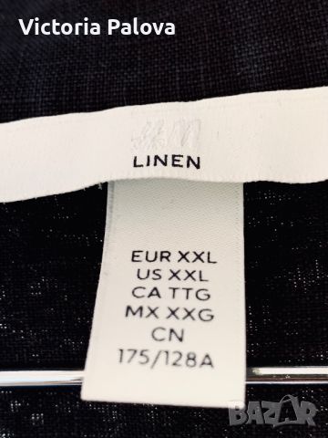 Голям размер дамска ленена риза XXL, снимка 3 - Ризи - 45262992