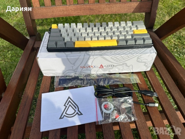 Механична Клавиатура Ajazz x Nacodex NK61 / 60% / Cherry MX Red Switch-ове / Hot swap /
