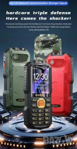 Телефон, удароустойчив, водоустойчив, телефон за стари, хора, възрастни, българско меню на български, снимка 9 - Други - 50299311