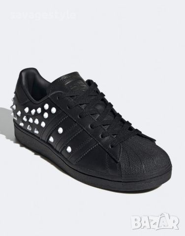 Дамски спортни обувки ADIDAS Originals Superstar Stud Sneakers Black, снимка 3 - Кецове - 46671411