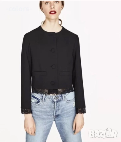 Сако с дантела Zara, снимка 2 - Сака - 52592661