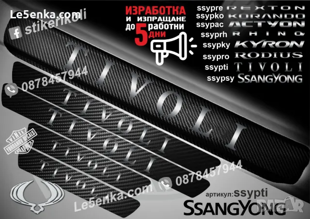 ПРАГОВЕ карбон SsangYong Rhino фолио стикери ssyprh, снимка 8 - Аксесоари и консумативи - 43510636