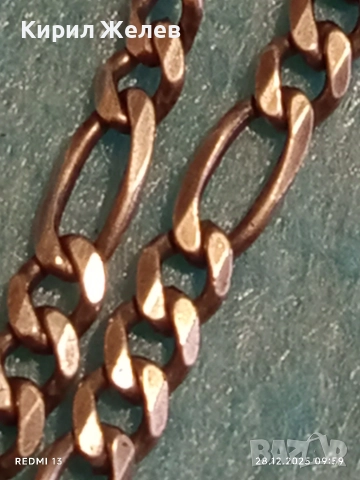 Сребърен ланец плетка тип КАРТИЕ Italy много красив стилен дизайн 40477, снимка 8 - Колиета, медальони, синджири - 52917535