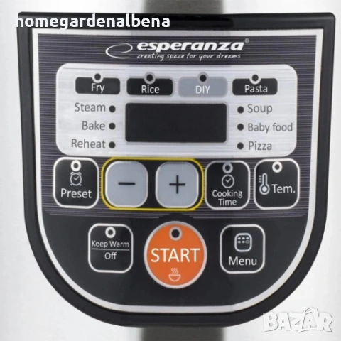 Мултикукър Esperanza 860W, 5 литра, 11 Програми, 24м. Гаранция, снимка 2 - Мултикукъри - 54181791