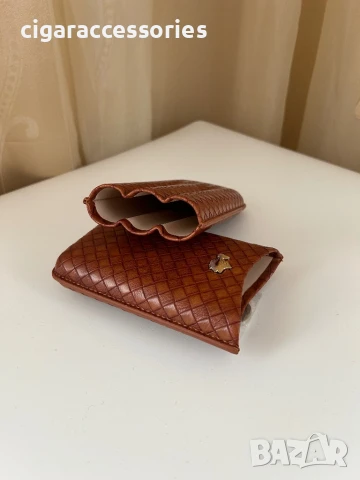 Кожен калъф Cohiba за 3 пури с джоб за резачка – подаръчна кутия, снимка 2 - Табакери - 50898555