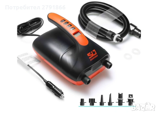 Електрическа помпа Swonder SUP, 20 PSI с интелигентно двустепенно напомпване, 12V