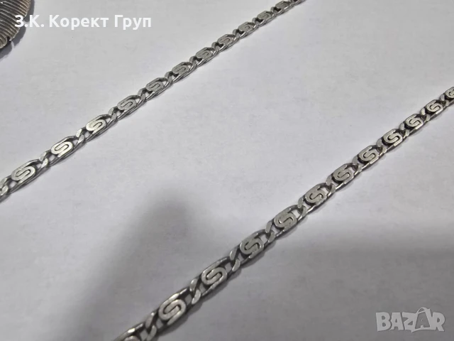 Сребърен синджир с висулка , снимка 4 - Колиета, медальони, синджири - 51111740