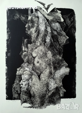 Картина, графика, "Rock", худ. А. Тихонова-Йорданова