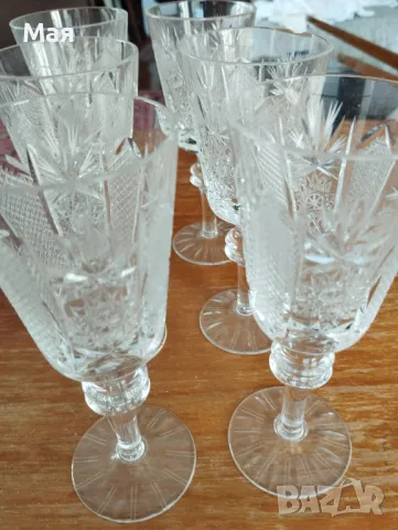 Кристални чаши за вино, снимка 5 - Чаши - 50370400