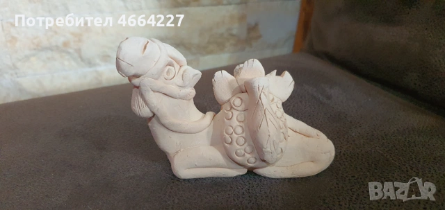 Ръчно изработена керамична фигурка на камила, снимка 4 - Фигурки - 53297004