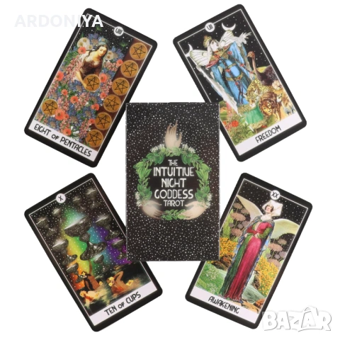 The Intuitive Night Goddess Tarot - карти Таро, снимка 13 - Езотерика - 54161357