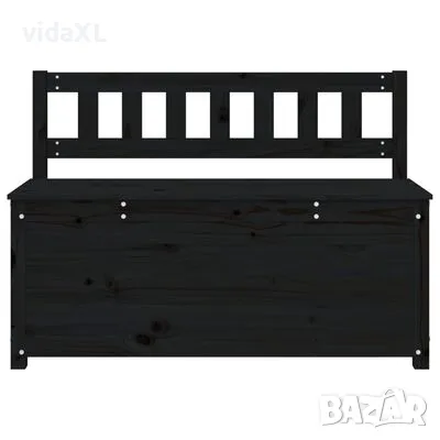 vidaXL Пейка, черна, 110x41x76,5 см(SKU:823558), снимка 3 - Градински мебели, декорация  - 48010605