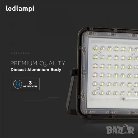 Соларен LED Прожектор 15W 1200Lm IP68, снимка 8 - Соларни лампи - 48632224