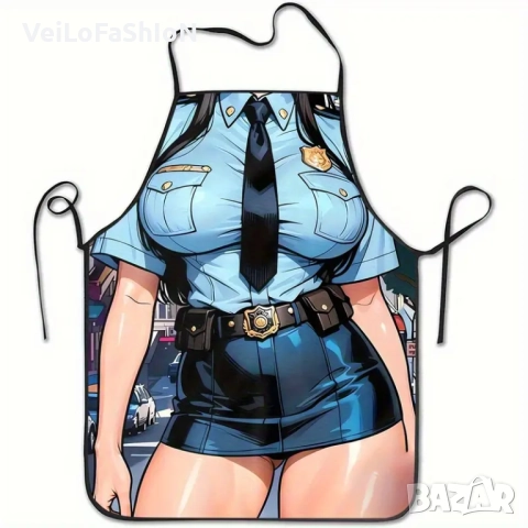 Нова забавна готварска престилка Полицайка