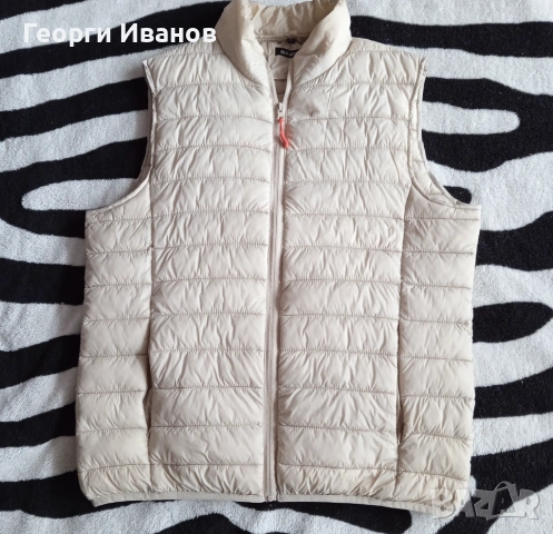 НОВА БЕЗ ЕТИКЕТ L/XL ГРЕЙКА ПУХЕНКА ЕЛЕК Gillet Down Vest бежов преходен 