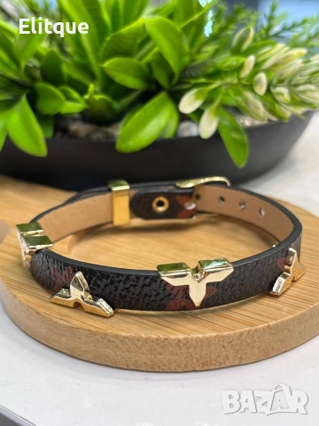 гривна от естествена кожа louis vuitton fendi prada , снимка 6 - Гривни - 52907656