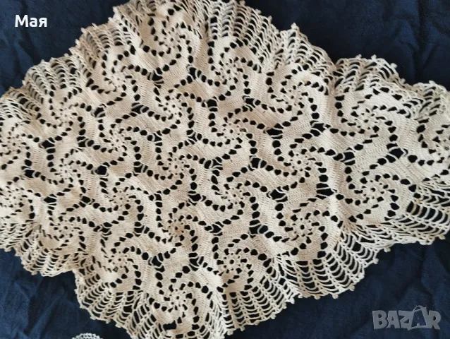 Красиви плетени покривки , едновремешни, снимка 10 - Антикварни и старинни предмети - 50431446