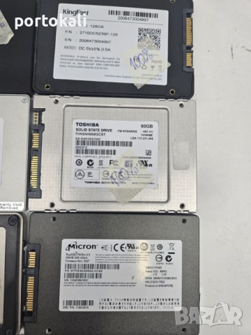 2.5" inch SSD SATA 128GB 256GB Intel Kingston Samsung Crucial Toshiba, снимка 8 - Твърди дискове - 53535691