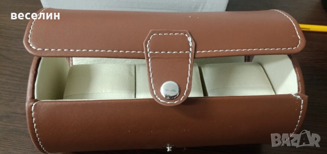 Луксозна кутия за три часовника от еко кожа, снимка 3 - Други - 53117956