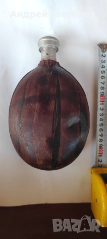 Манерка - алуминиева с дървен обков, снимка 2 - Нумизматика и бонистика - 51764435